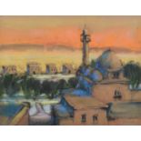 Harold Riley, Middle Eastern scene, watercolour and pastel.