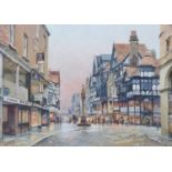 Bob Richardson, "The Cross, Chester" pastel.