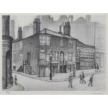 After L.S. Lowry, "Great Ancoats Street", signed print.