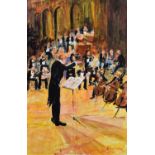 Frederick England, "Orchestral Event - The Conductor Convenes", acrylic.