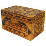 Continental parquetry veneered travel box