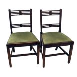 Four George III mahogany single chairs