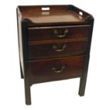 George III mahogany tray top commode