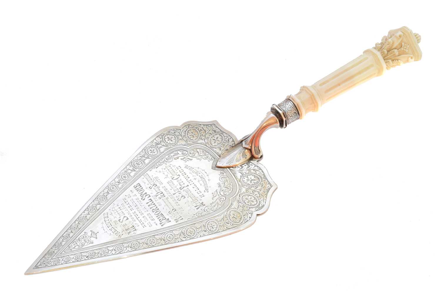 A Victorian silver presentation trowel