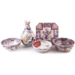 Five pieces of Japanese Imari