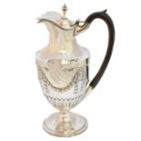 A George IV silver hot water jug