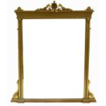 Victorian gesso overmantel mirror