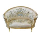 Mid 19th century French gesso framed two seater sofa