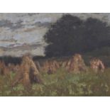 William Meredith (1851-1916) Rural scene with corn stooks