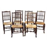 Six similar Liverpool spindle back chairs