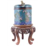 Chinese lidded Cloisonne box and cover,