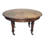 Victorian mahogany extending dining table