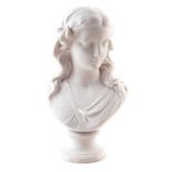Copeland Parian bust of Spring
