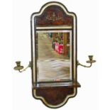 Early 19th century rag painted wall mirror.