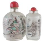 Two Chinese glass snuff bottles,