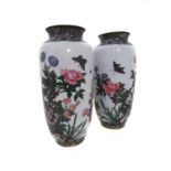 Pair of Japanese cloisonne vases Pair of Japanese cloisonne vases