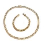 A 9ct gold necklace and bracelet,