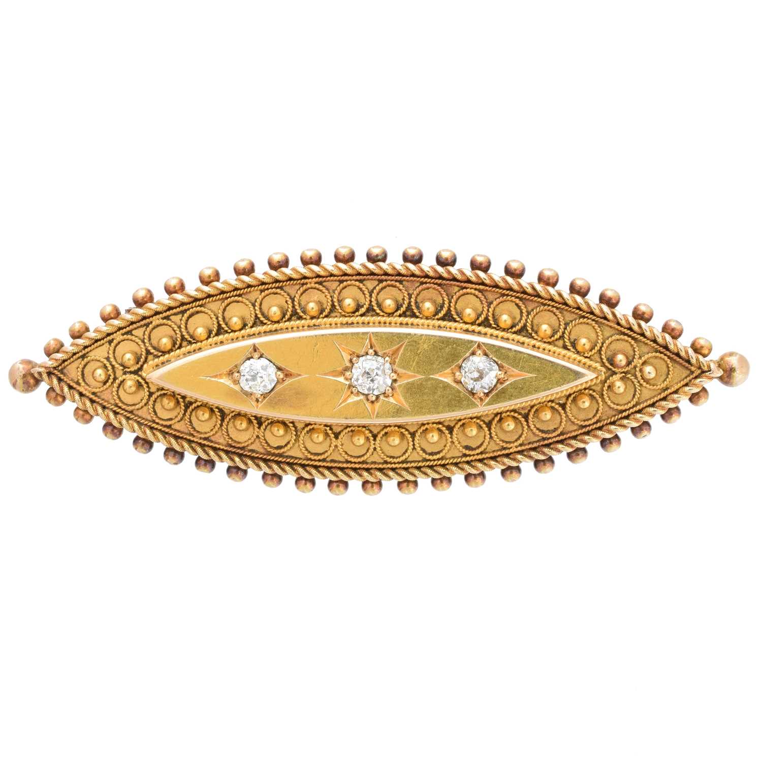 A late Victorian diamond brooch,