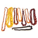 A large selection of bakelite and plastic beads,