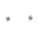 A pair of brilliant-cut diamond stud earrings,