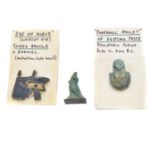 Three Egyptian style amulets,