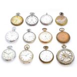 A large selection of pocket watches,