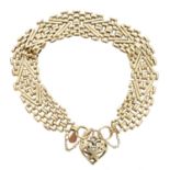 A 9ct gold diamond bracelet,