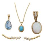 A selection of jewellery,