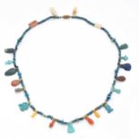 An Egyptian style faience bead necklace,