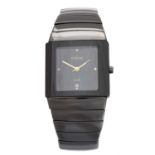 A Rado black high-tech ceramic quartz gentleman's Jubile bracelet watch,
