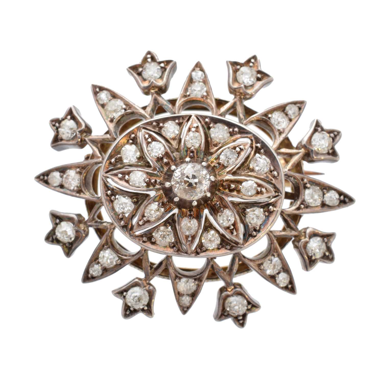 A 19th century diamond brooch,