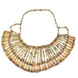 An Egyptian style mummy bead necklace,