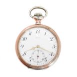 A silver Zenith open face pocket watch,