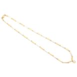 An 18ct gold diamond necklace,