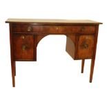 George III mahogany bow-front sideboard