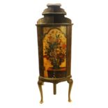 George III painted pine corner cabinet,