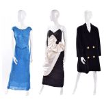 Three designer dresses,