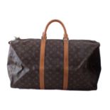 A Louis Vuitton monogram Keepall 50 luggage bag,