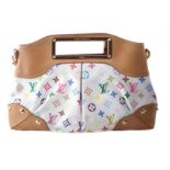 A Louis Vuitton Judy white Multicolore Monogram handbag,