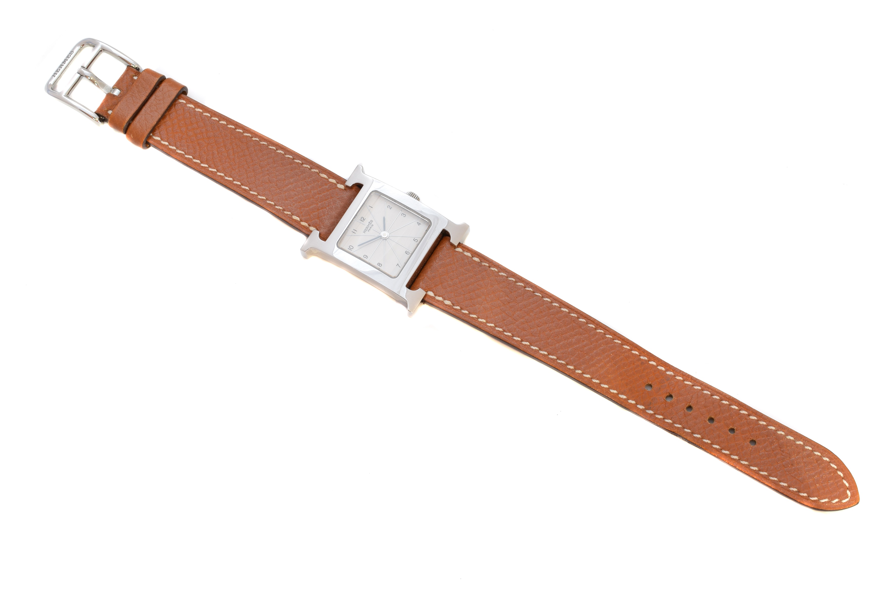 A Hermès stainless steel H quartz watch,