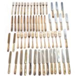 A selection of silver plated flatware,