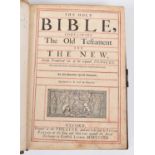Holy Bible, King James Authorized Version, printed at the Theater, sold by Peter Parker, 1682.