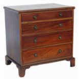 Victorian mahogany commode chest 68cm (28") wide.