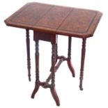 Victorian walnut veneered Sutherland table.