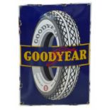 Goodyear enamel sign