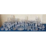 Large collection of cut glass and some Edinburgh crystal.