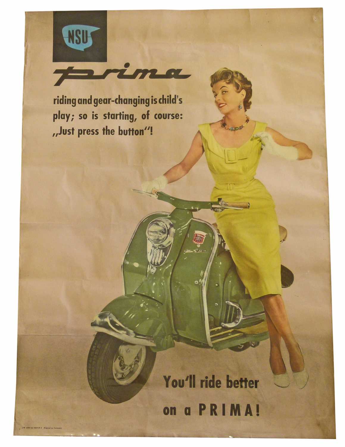 NSU Prima Scooter original poster