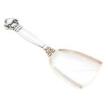 A Georg Jensen Acorn Pattern caddy spoon,