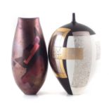 Two studio pottery vases by Tony Laverick