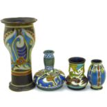 Four Gouda vases